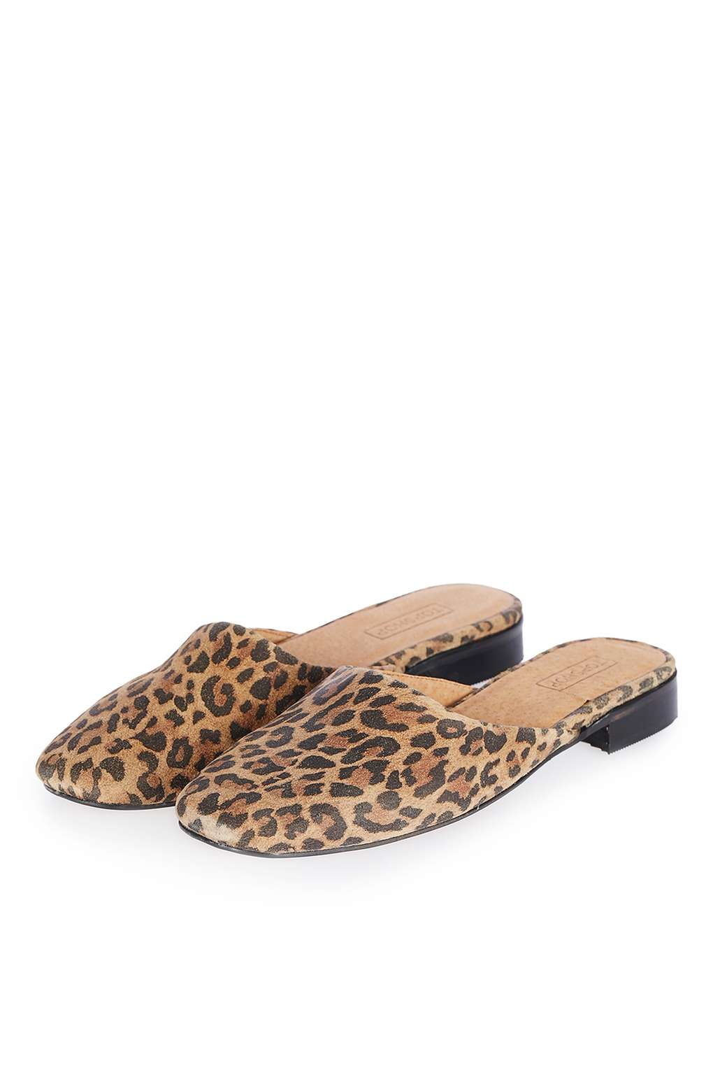 leopard print backless mules